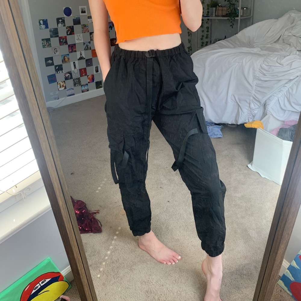black cargo pants
